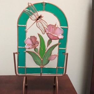 Stained glass dragonfly